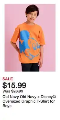 Old Navy Old Navy Old Navy x Disney Oversized Graphic T-Shirt for Boys offer