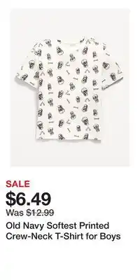 Old Navy Old Navy Softest Printed Crew-Neck T-Shirt for Boys offer