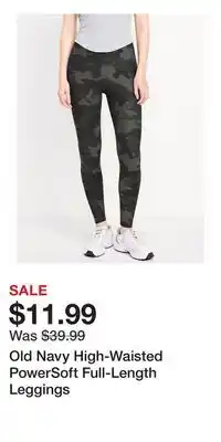 Old Navy Old Navy High-Waisted PowerSoft Full-Length Leggings offer