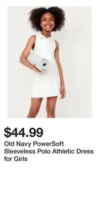 Old Navy Old Navy PowerSoft Sleeveless Polo Athletic Dress for Girls offer