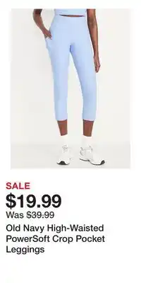 Old Navy Old Navy High-Waisted PowerSoft Crop Pocket Leggings offer