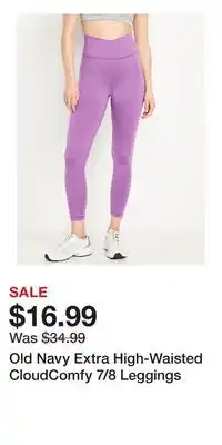Old Navy Old Navy Extra High-Waisted CloudComfy 7/8 Leggings offer