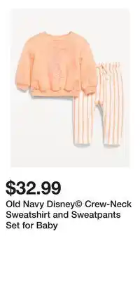 Old Navy Old Navy Disney Crew-Neck Sweatshirt and Sweatpants Set for Baby offer