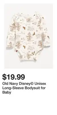 Old Navy Old Navy Disney Unisex Long-Sleeve Bodysuit for Baby offer