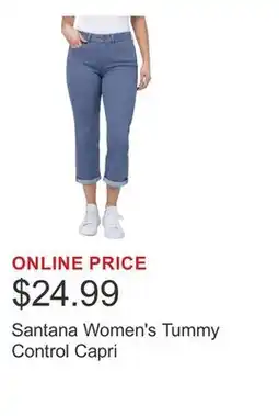 Costco Santana Women's Tummy Control Capri offer