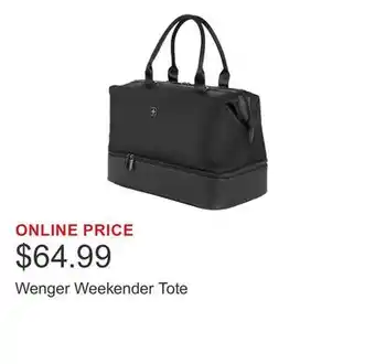 Costco Wenger Weekender Tote offer