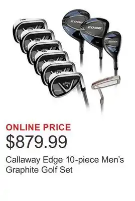 Costco Callaway Edge 10-piece Men's Graphite Golf Set offer