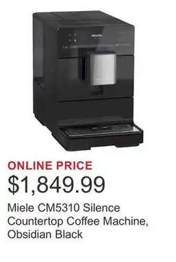 Costco Miele CM5310 Silence Countertop Coffee Machine, Obsidian Black offer