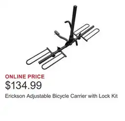 Costco Erickson Adjustable Bicycle Carrier with Lock Kit offer