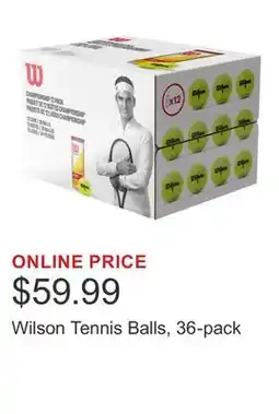 Costco Wilson Tennis Balls, 36-pack offer