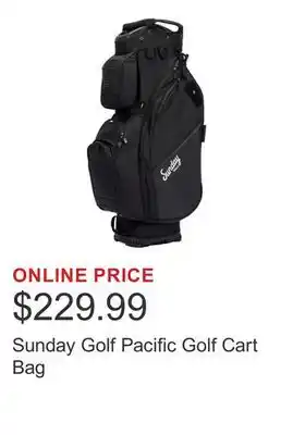 Costco Sunday Golf Pacific Golf Cart Bag offer