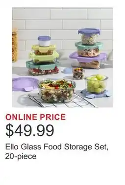 Costco Ello Glass Food Storage Set, 20-piece offer