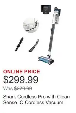 Costco Shark Cordless Pro with Clean Sense IQ Cordless Vacuum offer