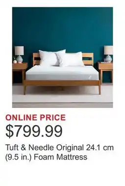 Costco Tuft & Needle Original 24.1 cm (9.5 in.) Foam Mattress offer