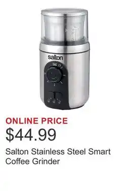 Costco Salton Stainless Steel Smart Coffee Grinder offer