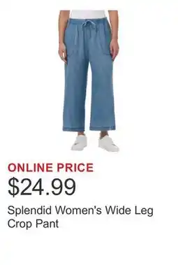 Costco Splendid Women's Wide Leg Crop Pant offer