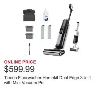Costco Tineco Floorwasher Homekit Dual Edge 3-in-1 with Mini Vacuum Pet offer