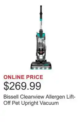 Costco Bissell Cleanview Allergen Lift-Off Pet Upright Vacuum offer