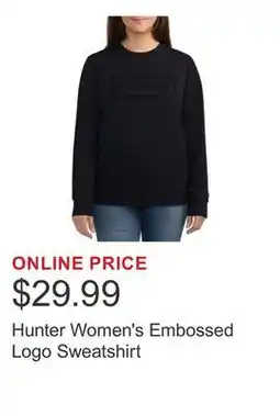 Costco Hunter Women's Embossed Logo Sweatshirt offer
