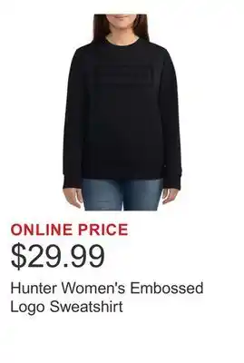 Costco Hunter Women's Embossed Logo Sweatshirt offer