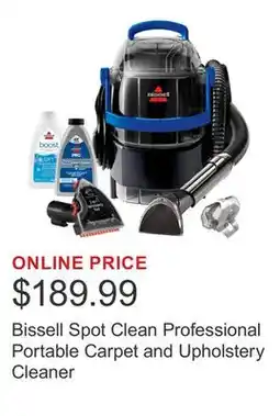 Costco Bissell Spot Clean Professional Portable Carpet and Upholstery Cleaner offer