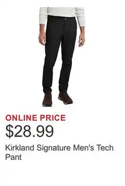 Costco Kirkland Signature Men's Tech Pant offer