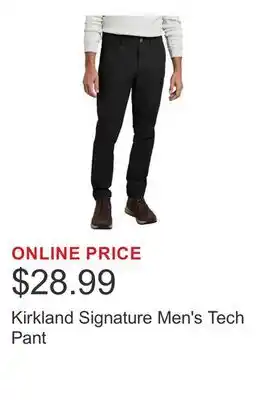 Costco Kirkland Signature Men's Tech Pant offer