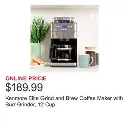 Costco Kenmore Elite Grind and Brew Coffee Maker with Burr Grinder, 12 Cup offer