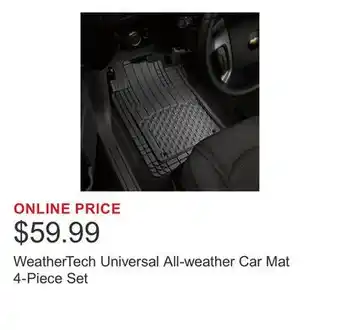 Costco WeatherTech Universal All-weather Car Mat 4-Piece Set offer