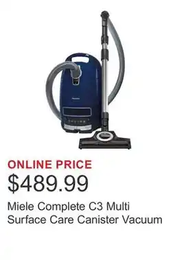 Costco Miele Complete C3 Multi Surface Care Canister Vacuum offer