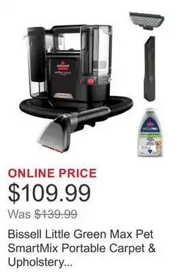 Costco Bissell Little Green Max Pet SmartMix Portable Carpet & Upholstery Deep Cleaner offer