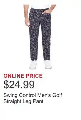 Costco Swing Control Men's Golf Straight Leg Pant offer