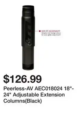 Newegg Peerless-AV AEC018024 18-24 Adjustable Extension Columns(Black) offer