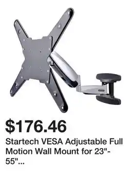 Newegg Startech VESA Adjustable Full Motion Wall Mount for 23-55 Displays FHA-TV-WALL-MOUNT offer
