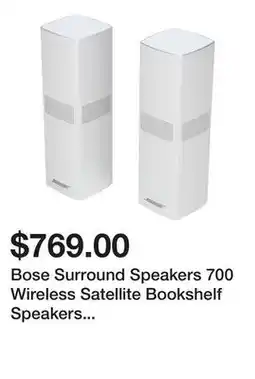 Newegg Bose Surround Speakers 700 Wireless Satellite Bookshelf Speakers (Pair) - White offer