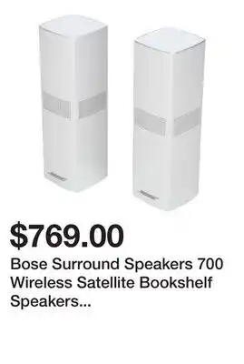 Newegg Bose Surround Speakers 700 Wireless Satellite Bookshelf Speakers (Pair) - White offer