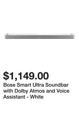Newegg Bose Smart Ultra Soundbar with Dolby Atmos and Voice Assistant - White offer