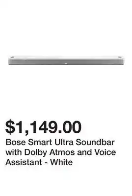 Newegg Bose Smart Ultra Soundbar with Dolby Atmos and Voice Assistant - White offer