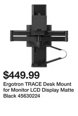 Newegg Ergotron TRACE Desk Mount for Monitor LCD Display Matte Black 45630224 offer