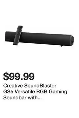 Newegg Creative SoundBlaster GS5 Versatile RGB Gaming Soundbar with SuperWide Technology offer