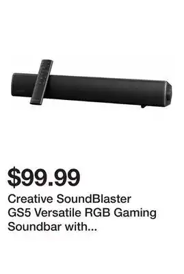 Newegg Creative SoundBlaster GS5 Versatile RGB Gaming Soundbar with SuperWide Technology offer