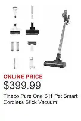 Costco Tineco Pure One S11 Pet Smart Cordless Stick Vacuum offer