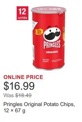 Costco Pringles Original Potato Chips, 12 × 67 g offer