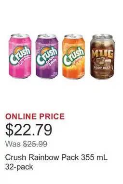 Costco Crush Rainbow Pack 355 mL 32-pack offer