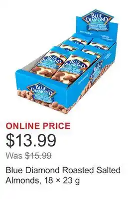 Costco Blue Diamond Roasted Salted Almonds, 18 × 23 g offer