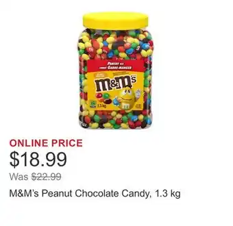 Costco M&M's Peanut Chocolate Candy, 1.3 kg offer