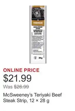 Costco McSweeney's Teriyaki Beef Steak Strip, 12 × 28 g offer