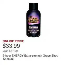Costco 5-hour ENERGY Extra-strength Grape Shot, 12-count offer