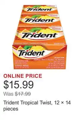 Costco Trident Tropical Twist, 12 × 14 pieces offer