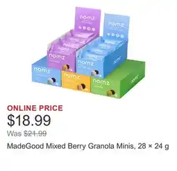 Costco MadeGood Mixed Berry Granola Minis, 28 × 24 g offer